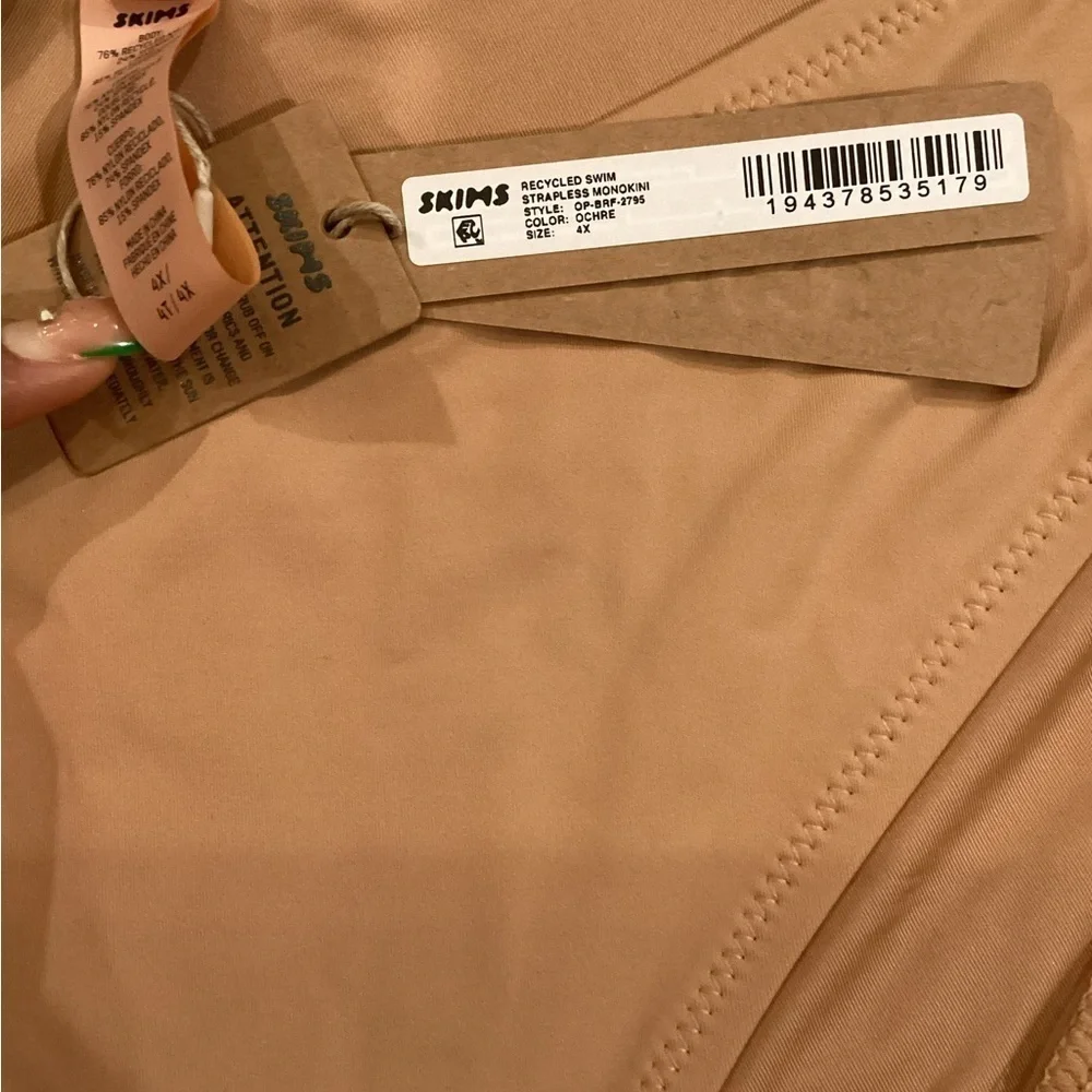 Skims Swim Monokini Cut Out with removable straps Swimsuit ochre One Piece 4x